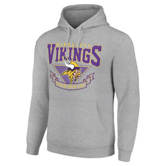 Minnesota Vikings Starter ‘80s Inspired Pullover Hoodie Heather Gray | NFL