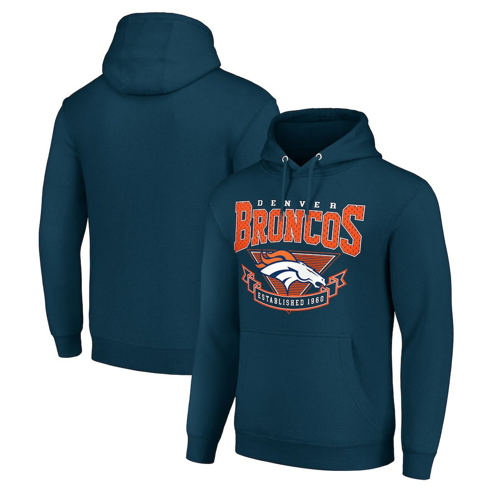 Denver Broncos Starter ‘80s Inspired Pullover Hoodie Navy | NFL