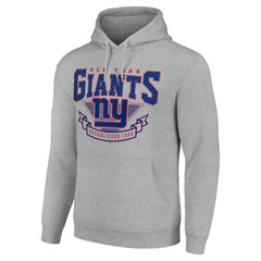 New York Giants Starter ‘80s Inspired Pullover Hoodie Heather Gray | NFL