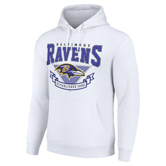 Baltimore Ravens Starter ‘80s Inspired Pullover Hoodie White | NFL