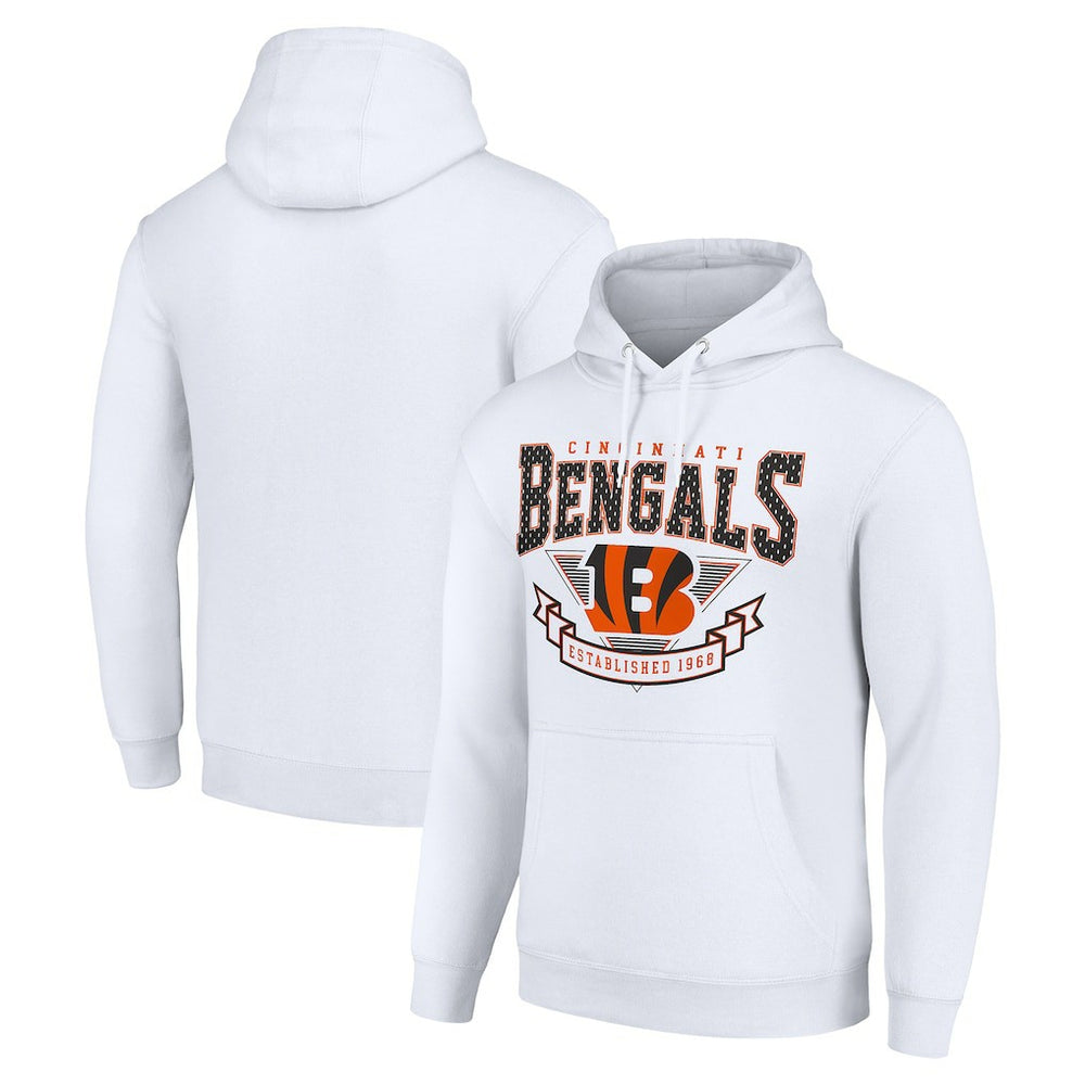 Cincinnati Bengals Starter ‘80s Inspired Pullover Hoodie White | NFL