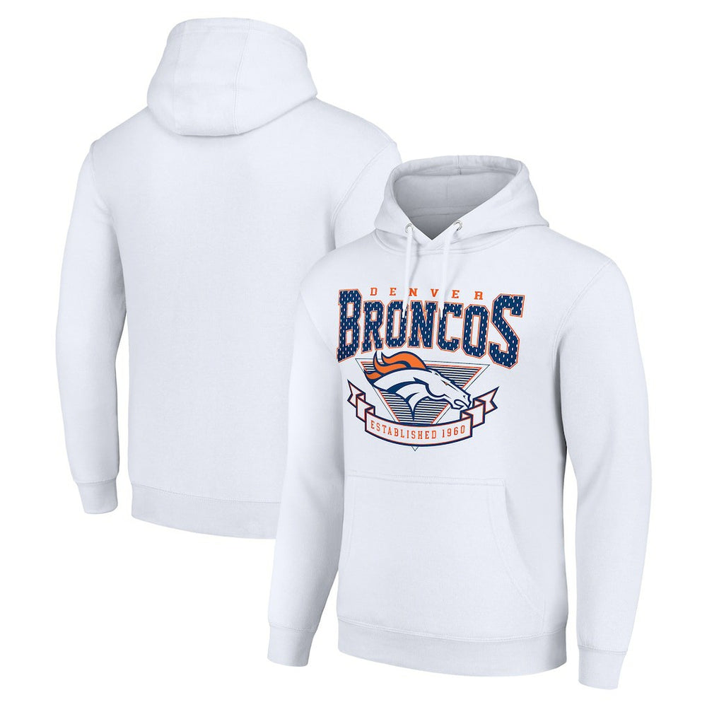 Denver Broncos Starter ‘80s Inspired Pullover Hoodie White | NFL