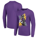 Minnesota Vikings Starter Player X Logo Graphic Long Sleeve T-Shirt Purple | NFL