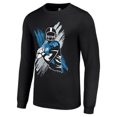 Detroit Lions Starter Player X Logo Graphic Long Sleeve T-Shirt Black | NFL