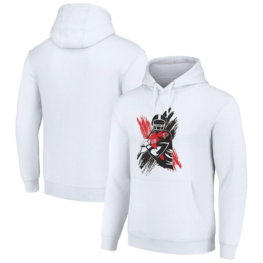 Atlanta Falcons Starter Player X Fleece Pullover Hoodie White | NFL