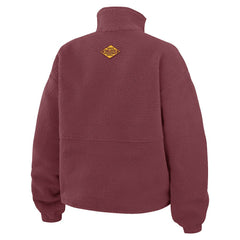 Washington Commanders WEAR by Erin Andrews Women's Polar Fleece Half-Zip Jacket Burgundy | NFL