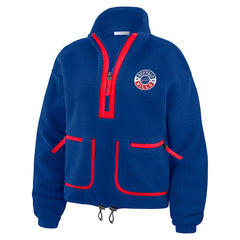 Buffalo Bills WEAR by Erin Andrews Women's Polar Fleece Half-Zip Jacket Royal | NFL