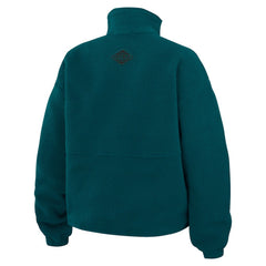 Philadelphia Eagles WEAR by Erin Andrews Women's Polar Fleece Half-Zip Jacket Midnight Green | NFL