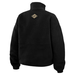 New Orleans Saints WEAR by Erin Andrews Women's Polar Fleece Half-Zip Jacket Black | NFL