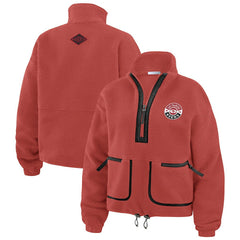 San Francisco 49ers WEAR by Erin Andrews Women's Polar Fleece Half-Zip Jacket Scarlet | NFL