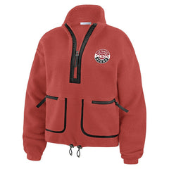San Francisco 49ers WEAR by Erin Andrews Women's Polar Fleece Half-Zip Jacket Scarlet | NFL