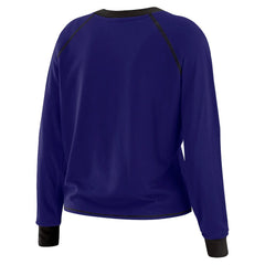 Baltimore Ravens WEAR by Erin Andrews Women's Tie-Front Long Sleeve Top Purple/Black | NFL