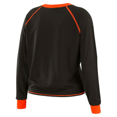 Cincinnati Bengals WEAR by Erin Andrews Women's Tie-Front Long Sleeve Top Black/Orange | NFL