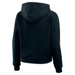 Carolina Panthers WEAR by Erin Andrews Women's Waffle Hoodie Pullover Top Navy | NFL