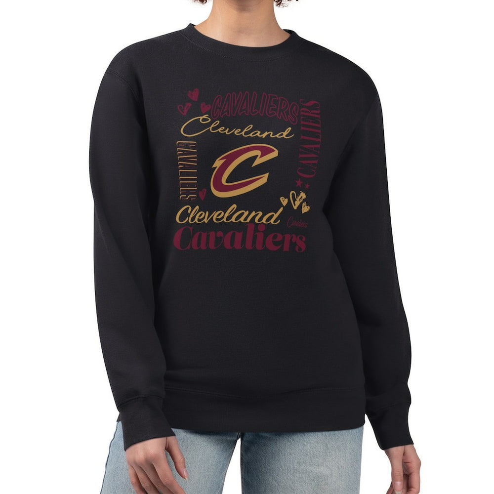 Cleveland Cavaliers G-III 4Her by Carl Banks Women's Collage Team Graphic Fleece Pullover Sweatshirt Black - NBA