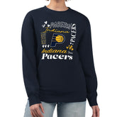 Indiana Pacers G-III 4Her by Carl Banks Women's Collage Team Graphic Fleece Pullover Sweatshirt Navy - NBA