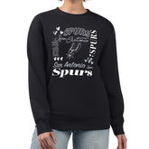 San Antonio Spurs G-III 4Her by Carl Banks Women's Collage Team Graphic Fleece Pullover Sweatshirt Black - NBA