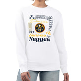 Denver Nuggets G-III 4Her by Carl Banks Women's Collage Team Graphic Fleece Pullover Sweatshirt White - NBA