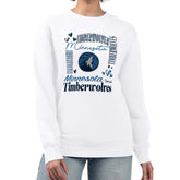 Minnesota Timberwolves G-III 4Her by Carl Banks Women's Collage Team Graphic Fleece Pullover Sweatshirt White - NBA