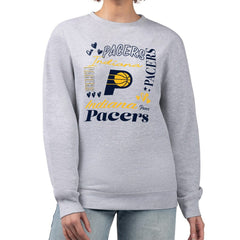 Indiana Pacers G-III 4Her by Carl Banks Women's Collage Team Graphic Fleece Pullover Sweatshirt Heather Gray - NBA