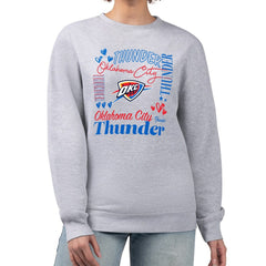 Oklahoma City Thunder G-III 4Her by Carl Banks Women's Collage Team Graphic Fleece Pullover Sweatshirt Heather Gray - NBA