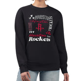 Houston Rockets G-III 4Her by Carl Banks Women's Collage Team Graphic Fleece Pullover Sweatshirt Black - NBA