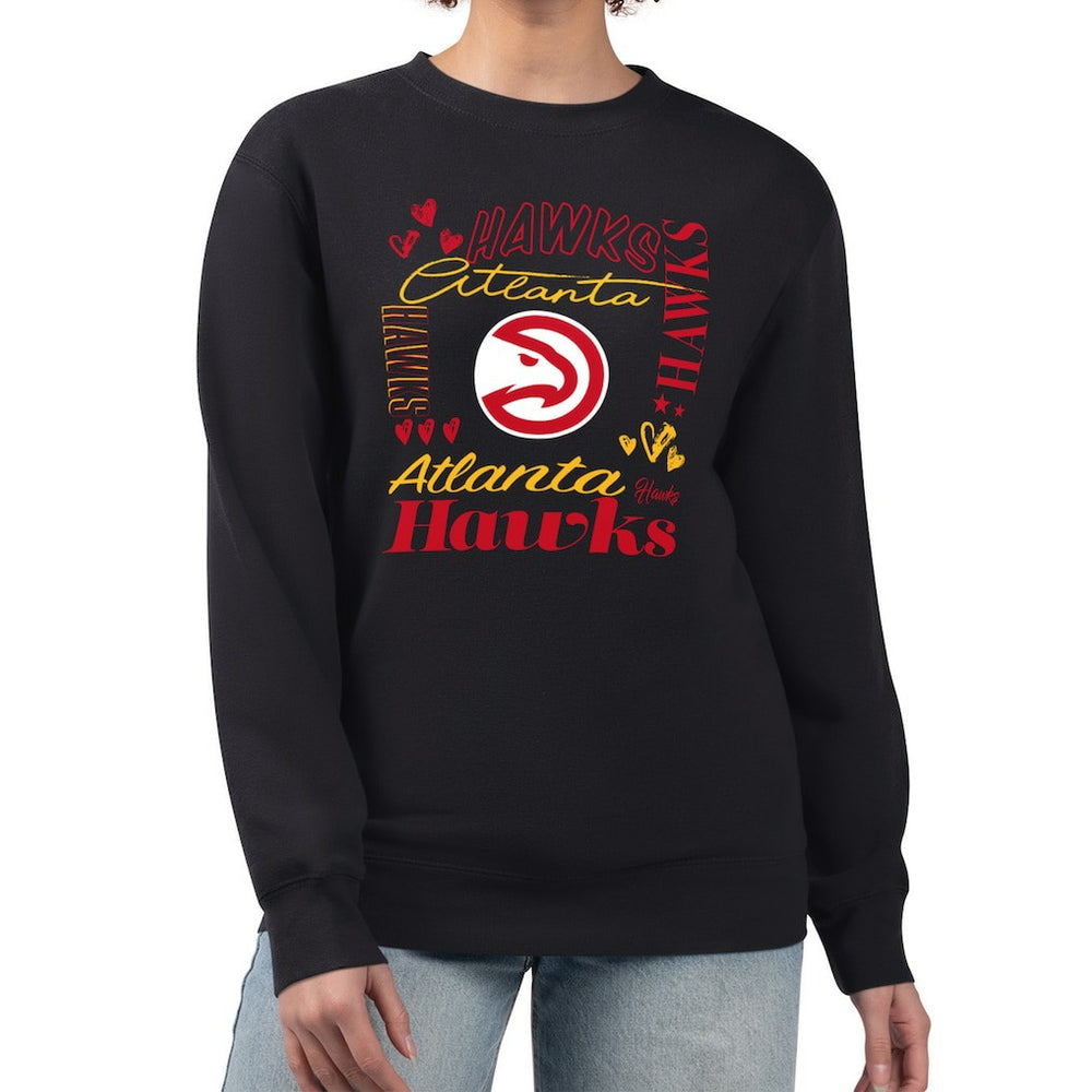 Atlanta Hawks G-III 4Her by Carl Banks Women's Collage Team Name Fleece Pullover Sweatshirt Black - NBA