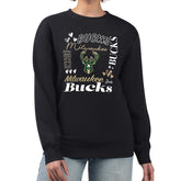 Milwaukee Bucks G-III 4Her by Carl Banks Women's Collage Team Graphic Fleece Pullover Sweatshirt Black - NBA