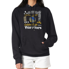 Golden State Warriors G-III 4Her by Carl Banks Women's Team Collage Graphic Fleece Pullover Hoodie Black - NBA