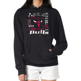 Chicago Bulls G-III 4Her by Carl Banks Women's Team Collage Graphic Fleece Pullover Hoodie Black - NBA