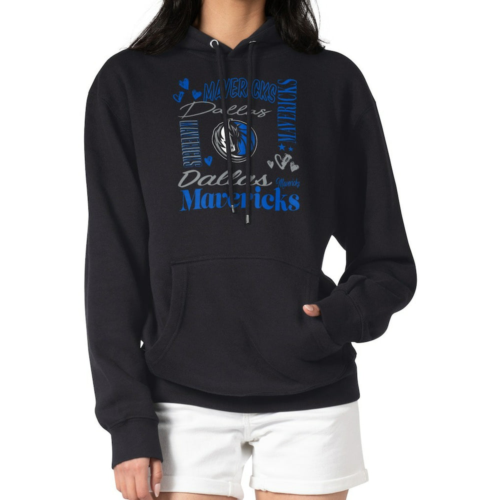 Dallas Mavericks G-III 4Her by Carl Banks Women's Team Collage Graphic Fleece Pullover Hoodie Black - NBA