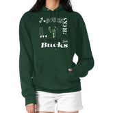 Milwaukee Bucks G-III 4Her by Carl Banks Women's Team Collage Graphic Fleece Pullover Hoodie Green - NBA