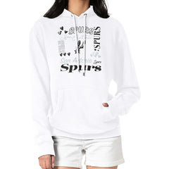 San Antonio Spurs G-III 4Her by Carl Banks Women's Team Collage Graphic Fleece Pullover Hoodie White - NBA