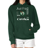 Boston Celtics G-III 4Her by Carl Banks Women's Team Collage Graphic Fleece Pullover Hoodie Green - NBA