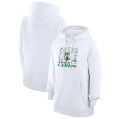 Boston Celtics G-III 4Her by Carl Banks Women's Team Collage Graphic Fleece Pullover Hoodie White - NBA