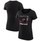 Miami Heat G-III 4Her by Carl Banks Women's Super-Slim Fit Lightweight Team Name Collage Graphic T-Shirt Black - NBA