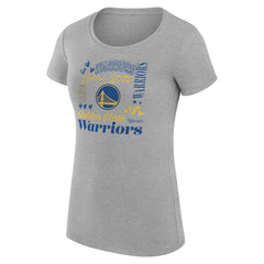 Golden State Warriors G-III 4Her by Carl Banks Women's Super-Slim Fit Lightweight Team Name Collage Graphic T-Shirt Heather Gray - NBA