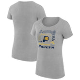 Indiana Pacers G-III 4Her by Carl Banks Women's Super-Slim Fit Lightweight Team Name Collage Graphic T-Shirt Heather Gray - NBA