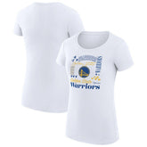 Golden State Warriors G-III 4Her by Carl Banks Women's Super-Slim Fit Lightweight Team Name Collage Graphic T-Shirt White - NBA