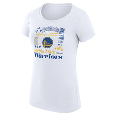 Golden State Warriors G-III 4Her by Carl Banks Women's Super-Slim Fit Lightweight Team Name Collage Graphic T-Shirt White - NBA