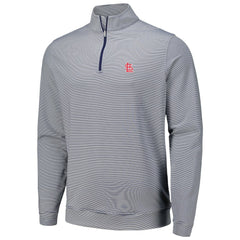 St. Louis Cardinals Peter Millar Perth Sugar Stripe Performance Quarter-Zip Top - MLB