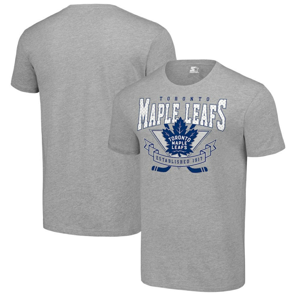 Toronto Maple Leafs Starter Team Logo Graphic T-Shirt - Heather Gray - NHL