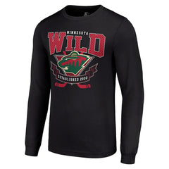 Minnesota Wild Starter Team Logo Graphic Long Sleeve T-Shirt - Black - NHL