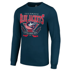 Columbus Blue Jackets Starter Team Logo Graphic Long Sleeve T-Shirt - Navy - NHL