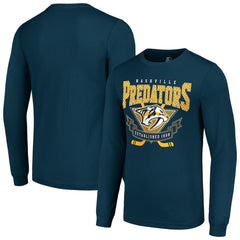 Nashville Predators Starter Team Logo Graphic Long Sleeve T-Shirt - Navy - NHL