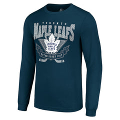 Toronto Maple Leafs Starter Team Logo Graphic Long Sleeve T-Shirt - Navy - NHL