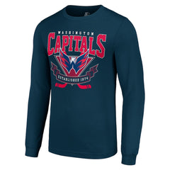 Washington Capitals Starter Team Logo Graphic Long Sleeve T-Shirt - Navy - NHL