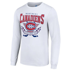 Montreal Canadiens Starter Team Logo Graphic Long Sleeve T-Shirt - White - NHL
