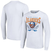 New York Islanders Starter Team Logo Graphic Long Sleeve T-Shirt - White - NHL