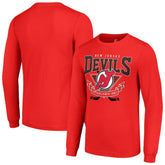 New Jersey Devils Starter Team Logo Graphic Long Sleeve T-Shirt - Red - NHL